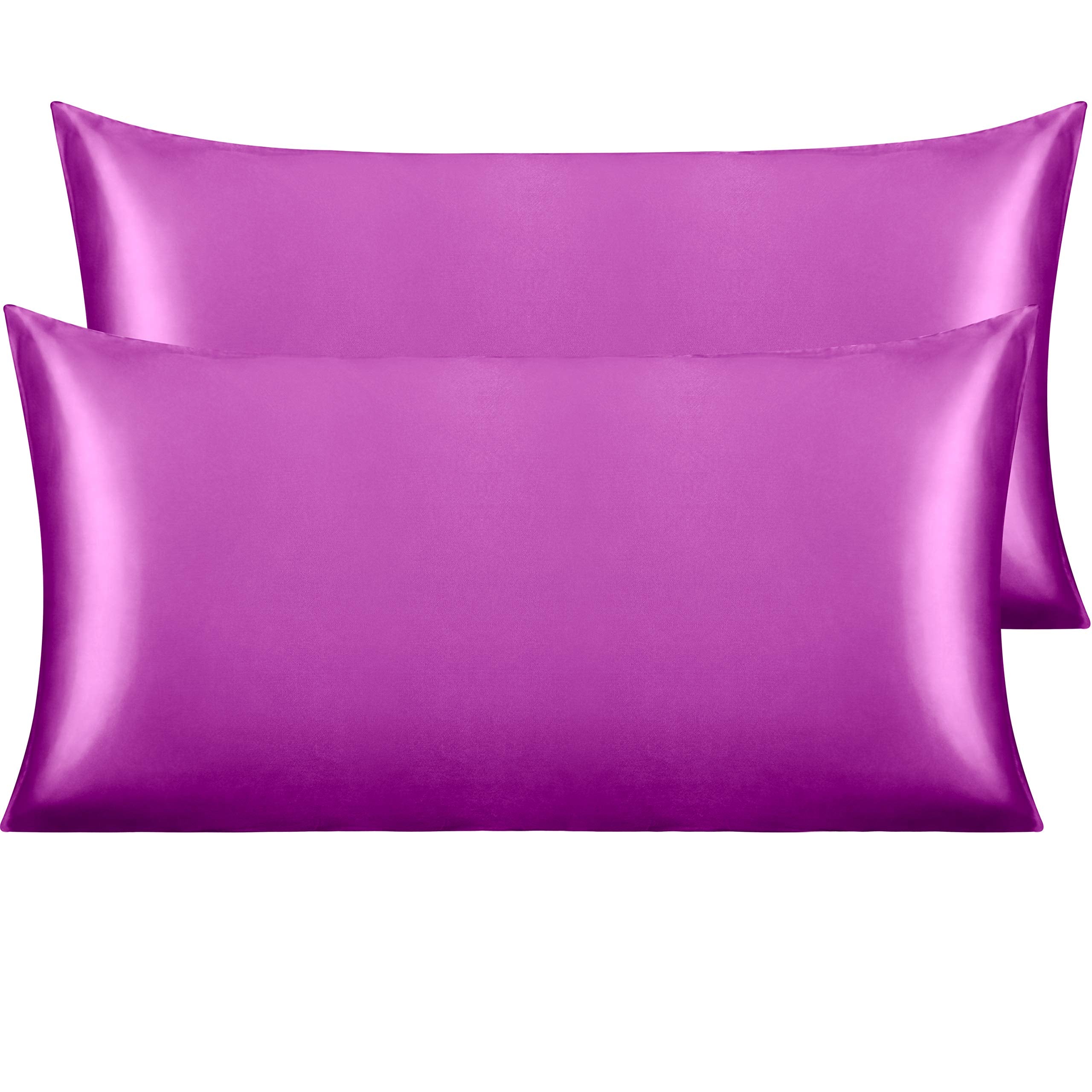 Ntbay 2 Pack Satin King Pillowcases For Hair And Skin, Luxurious And Silky Pillow Cases With Envelope Closure, 20X36 Inches, Pur